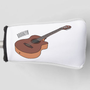 Funda Para Palo De Golf Ilustracion personalizado de guitarra acústica