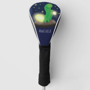 Funda Para Palo De Golf Ilustracion personalizado de gusano de brillo verd