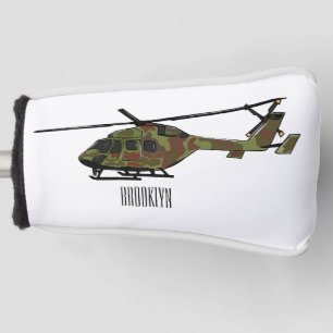 Funda Para Palo De Golf Ilustracion personalizado de helicópteros del ejér