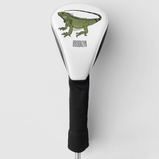 Funda Para Palo De Golf Ilustracion personalizado de Iguana (Anverso)