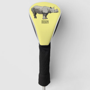 Funda Para Palo De Golf Ilustracion personalizado de Javan rhinoceros