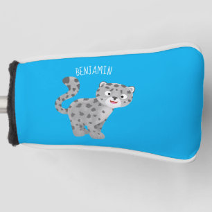Funda Para Palo De Golf Ilustracion personalizado de leopardo de las nieve