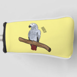 Funda Para Palo De Golf Ilustracion personalizado de loro gris africano