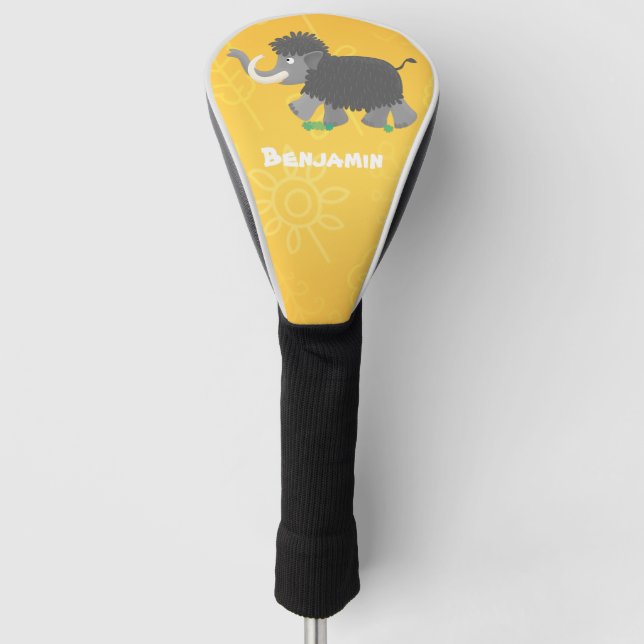 Funda Para Palo De Golf Ilustracion personalizado de mamut torpe (Anverso)