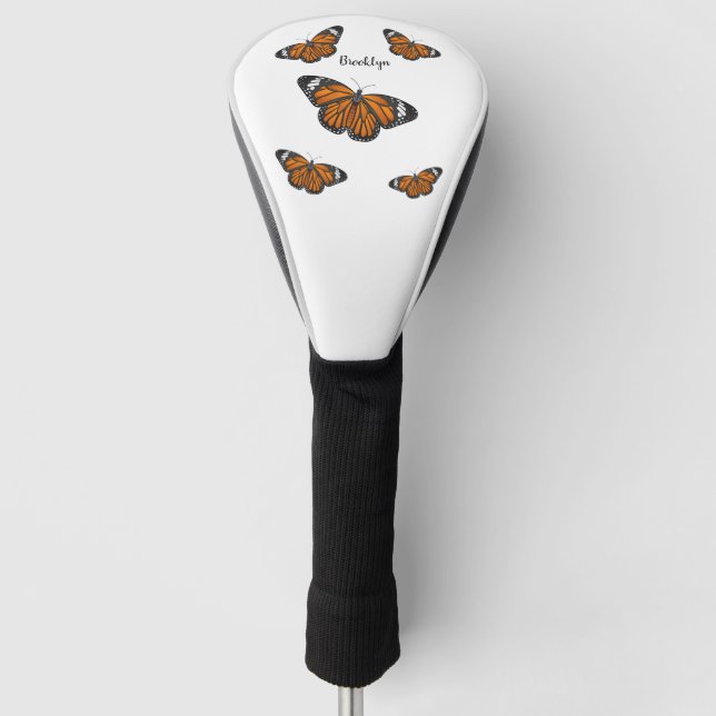 Funda Para Palo De Golf Ilustracion personalizado de mariposa monarca (Anverso)