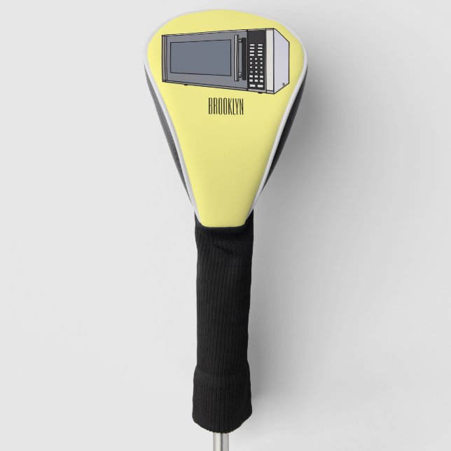 Funda Para Palo De Golf Ilustracion personalizado de microondas (Anverso)