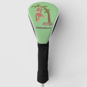 Funda Para Palo De Golf ilustracion personalizado de orangután bebé feli