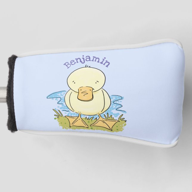 Funda Para Palo De Golf Ilustracion personalizado de pato amarillo (Anverso)