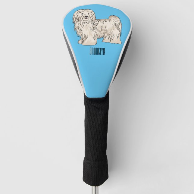 Funda Para Palo De Golf Ilustracion personalizado de perro de La Habana (Anverso)