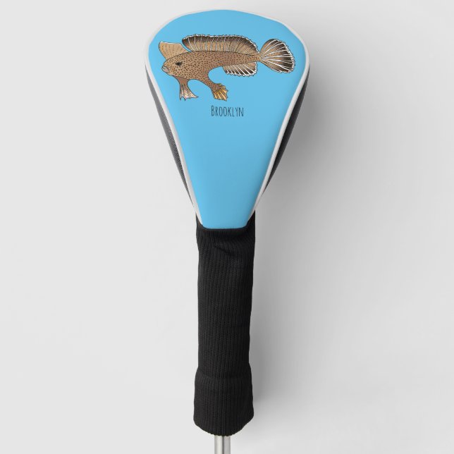 Funda Para Palo De Golf Ilustracion personalizado de pez mano (Anverso)