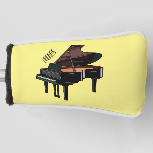 Funda Para Palo De Golf Ilustracion personalizado de piano (Anverso)