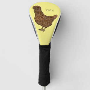 Funda Para Palo De Golf Ilustracion personalizado de pollo polaco Chamois