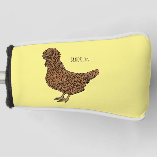 Funda Para Palo De Golf Ilustracion personalizado de pollo polaco Chamois (Anverso)