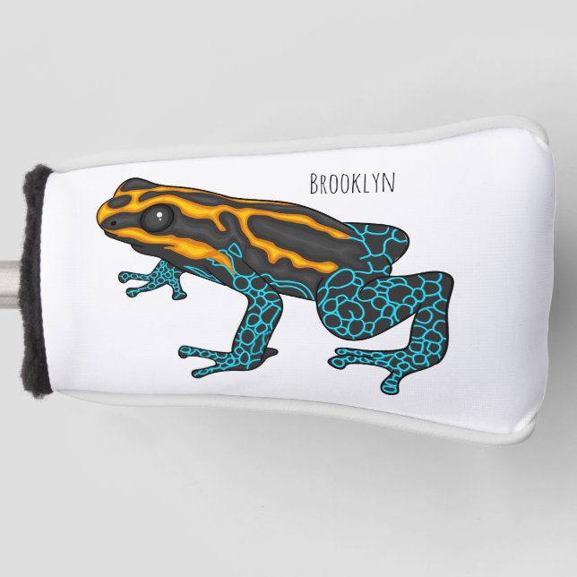 Funda Para Palo De Golf Ilustracion personalizado de rana darda venenosa (Anverso)
