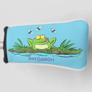 Funda Para Palo De Golf Ilustracion personalizado de rana verde dulce