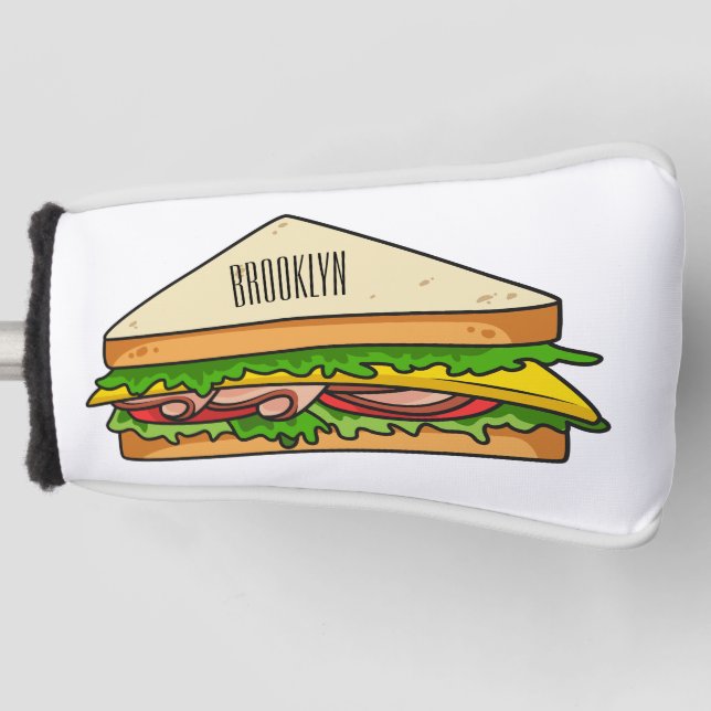 Funda Para Palo De Golf Ilustracion personalizado de sándwich (Anverso)