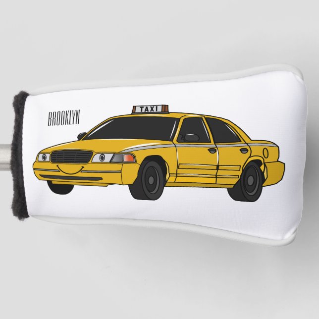 Funda Para Palo De Golf Ilustracion personalizado de taxi (Anverso)