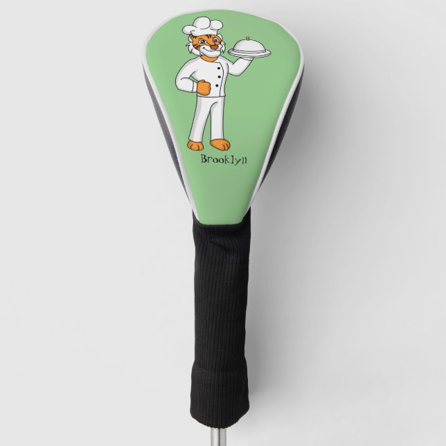 Funda Para Palo De Golf Ilustracion personalizado de tigre gracioso (Anverso)