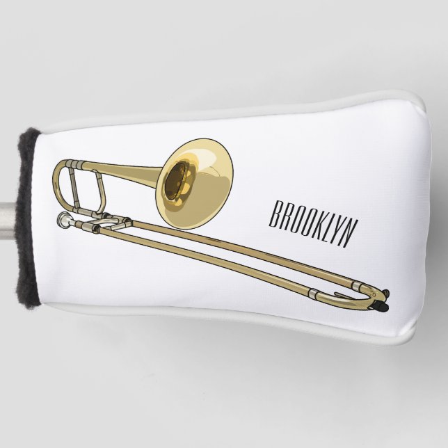 Funda Para Palo De Golf Ilustracion personalizado de Trombone (Anverso)