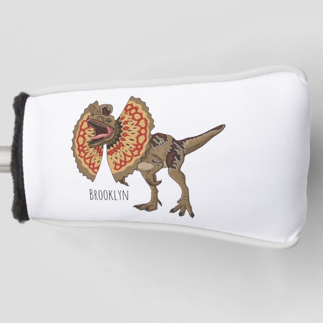 Funda Para Palo De Golf Ilustracion personalizado Dilophosaurus (Anverso)