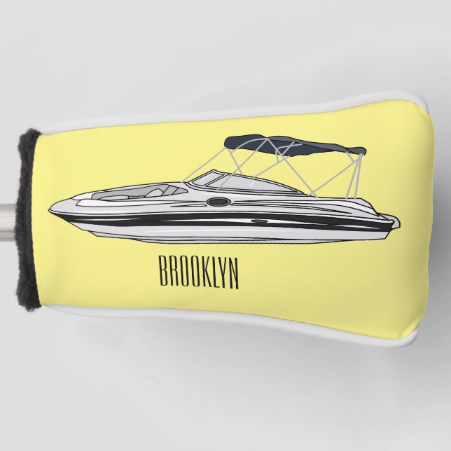 Funda Para Palo De Golf Ilustracion personalizado en motocicleta (Anverso)