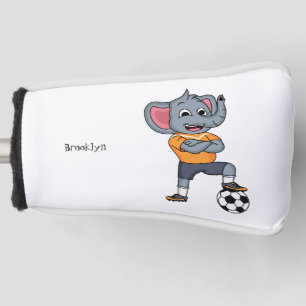 Funda Para Palo De Golf Ilustracion personalizado futbolista elefante
