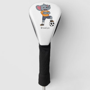Funda Para Palo De Golf Ilustracion personalizado futbolista elefante