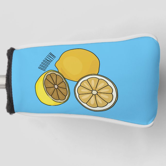 Funda Para Palo De Golf Ilustracion personalizado limón (Anverso)