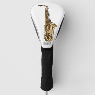 Funda Para Palo De Golf Ilustracion personalizado saxofón