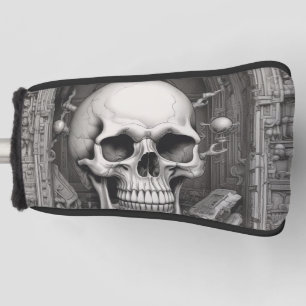 Funda Para Palo De Golf Ilustracion Skull