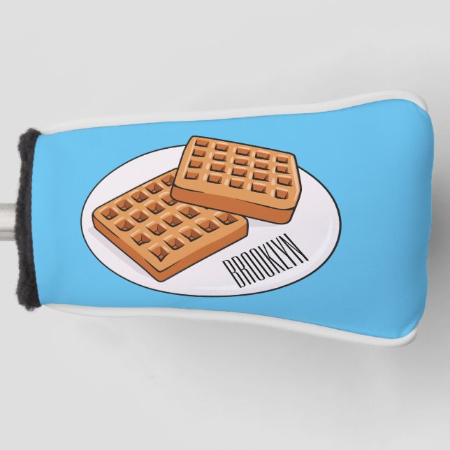 Funda Para Palo De Golf Ilustracion Waffle personalizado (Anverso)