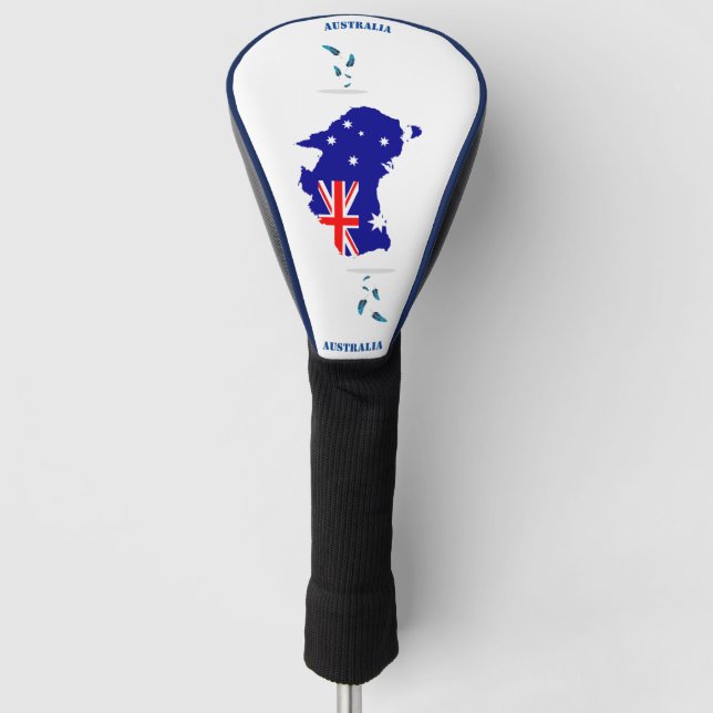 Funda Para Palo De Golf Imagen australiana de la bandera de un vector (Anverso)