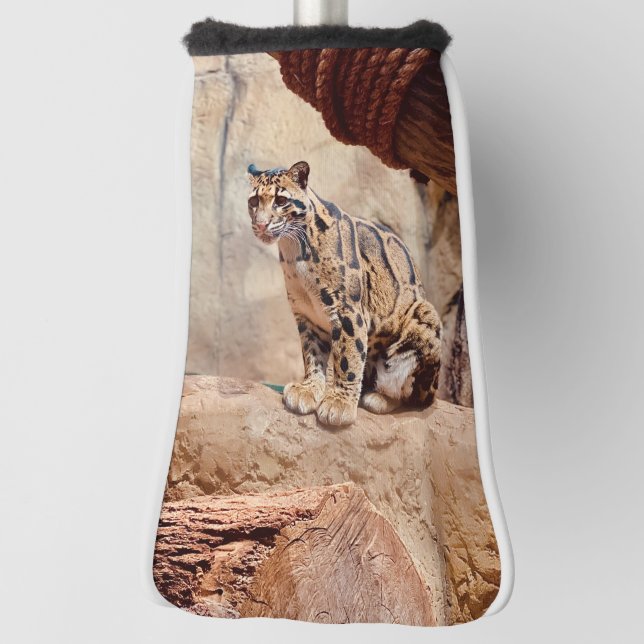 Funda Para Palo De Golf imagen de leopardo nublado naturaleza vida salvaje (Girar 90)