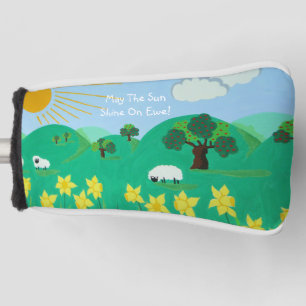 Funda Para Palo De Golf imagen de ovejas pastoreadas en un diseño divertid