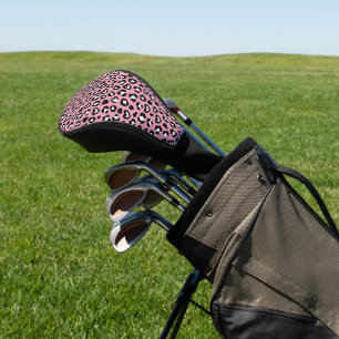 Funda Para Palo De Golf Impresión animal, leopardo rosado, puntos de chita