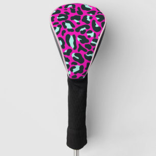 Funda Para Palo De Golf Impresión de animales de leopardo de chita rosado
