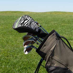 Funda Para Palo De Golf Impresión de cebra, franjas, negro y blanco, su no