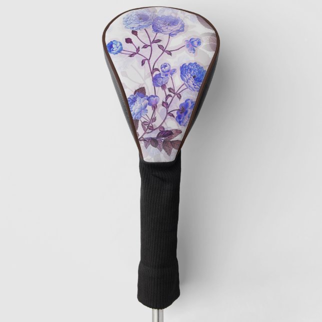 Funda Para Palo De Golf Impresión de flores púrpuras de bonito (Anverso)