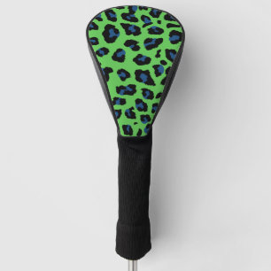 Funda Para Palo De Golf Impresión de leopardo azul y verde