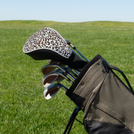 Funda Para Palo De Golf Impresión de Leopardo Negro de Peach blanco