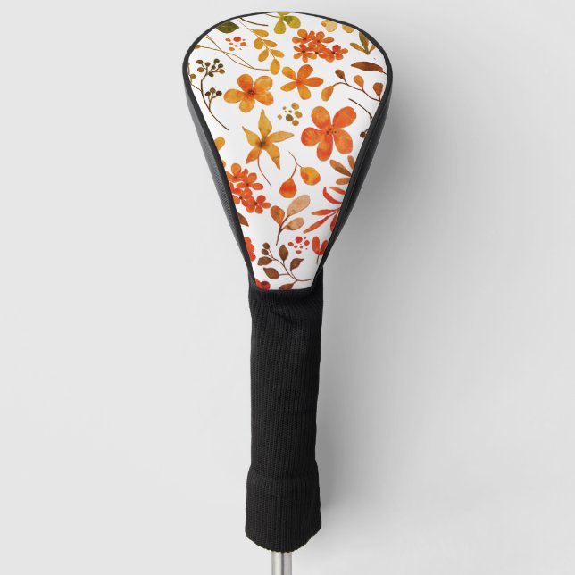 Funda Para Palo De Golf Impresión floral acuarela (Anverso)