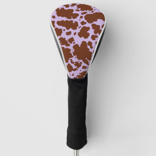 Funda Para Palo De Golf Impresión moderna sobre la piel de vaca morada y l