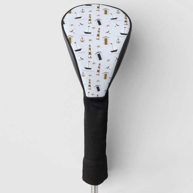 Funda Para Palo De Golf Impresión náutica festiva (Anverso)