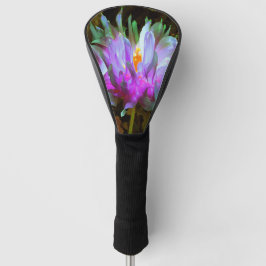 Funda Para Palo De Golf Impresionante Magenta y Cactus Verde Lime Dahlia