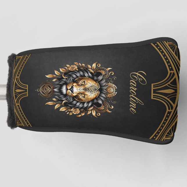 Funda Para Palo De Golf Impresionante majestuoso león (Anverso)