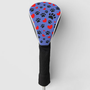 Funda Para Palo De Golf Impresiones Al Azar De La Pasta De Perro Y Corazón