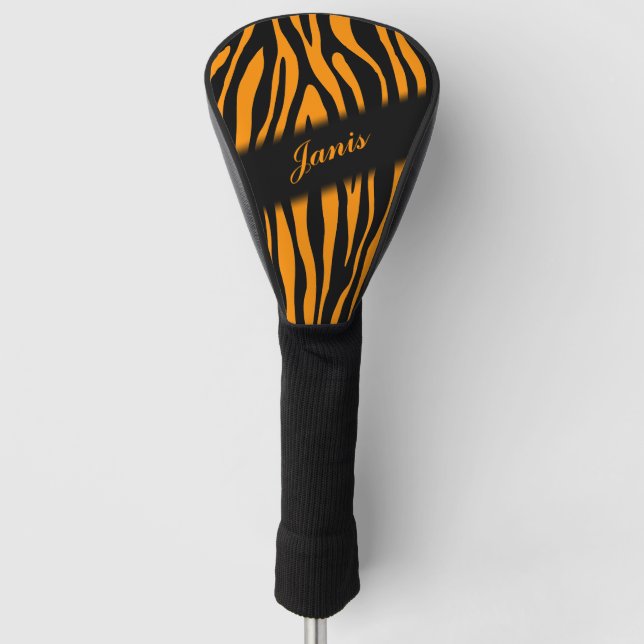 Funda Para Palo De Golf Impresora cebra Naranja Princeton personalizada (Anverso)