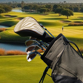 Funda Para Palo De Golf Imprimir cebra-beige-