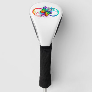 Funda Para Palo De Golf Infinidad brillante con la mariposa arcoiris