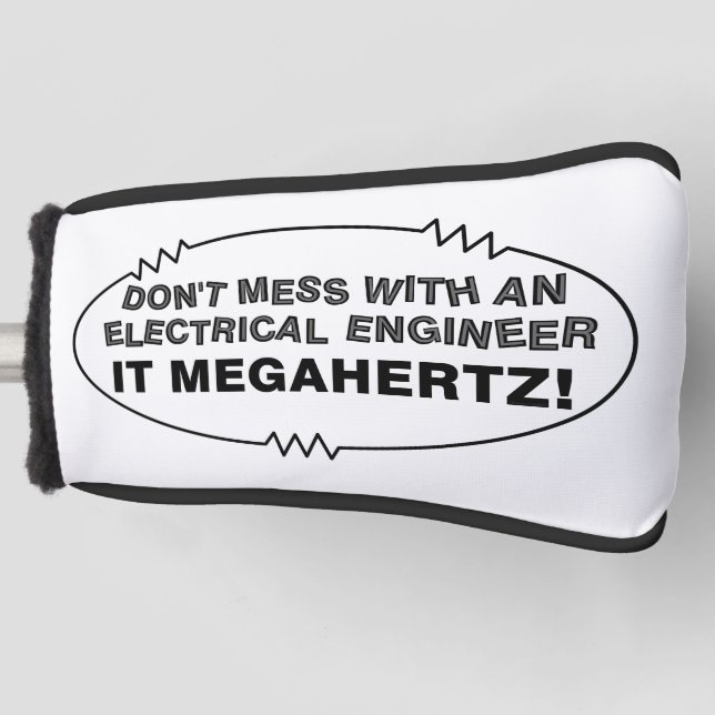 Funda Para Palo De Golf Ingeniero eléctrico Megahertz Oval (Anverso)